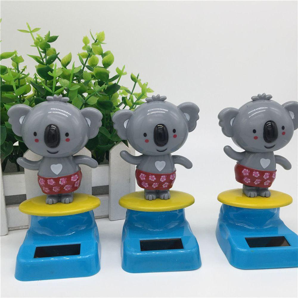VANES1 Đồ Chơi Búp Bê Gấu Koala Nhảy Múa Lật Trang Trí Nội Thất Xe Hơi Dùng Năng Lượng Mặt Trời