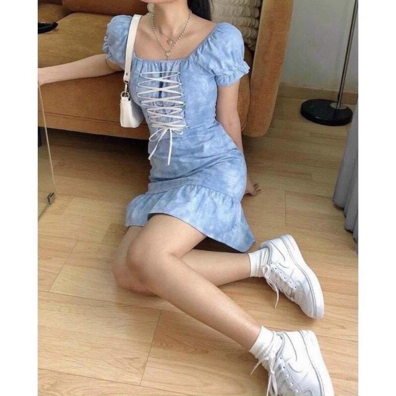 💃 Đầm Nữ Loang Trễ Vai Cột Dây Váy Nữ Dáng Ngắn Chất Thun. Hot Hòn Họt Hè Này Đâyy . Ảnh thật, Hàng sẵn nhé các nàng | BigBuy360 - bigbuy360.vn