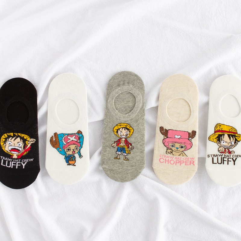 Tất Nam In Hình Nhân Vật Hoạt Hình One Piece Cá Tính