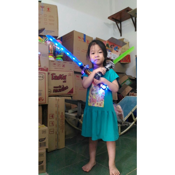 Kiếm Có Đèn - Kiếm nhật Katana phát sáng- dài 76cm đồ chơi giải trí hot trend tặng kèm 3 pin