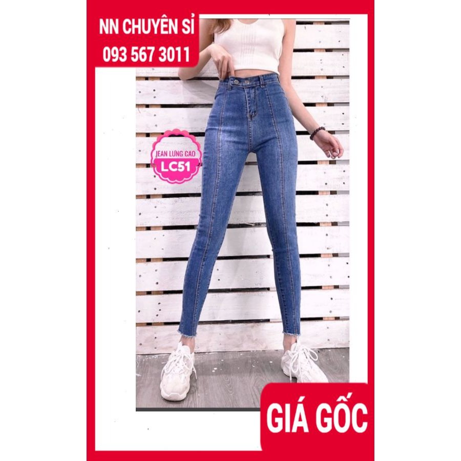 QUẦN JEAN NỮ LƯNG CAO - HÀNG ĐẸP ⚡ẢNH THẬT SHOP CHỤP⚡ QUẦN BÒ NỮ - QUẦN JEAN DÀI NỮ LC51
