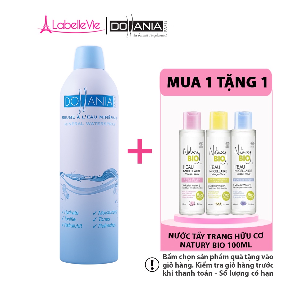 Xịt khoáng dưỡng da ẩm mượt mịn màng chính hãng Dollania Minerale 400ml (9111)