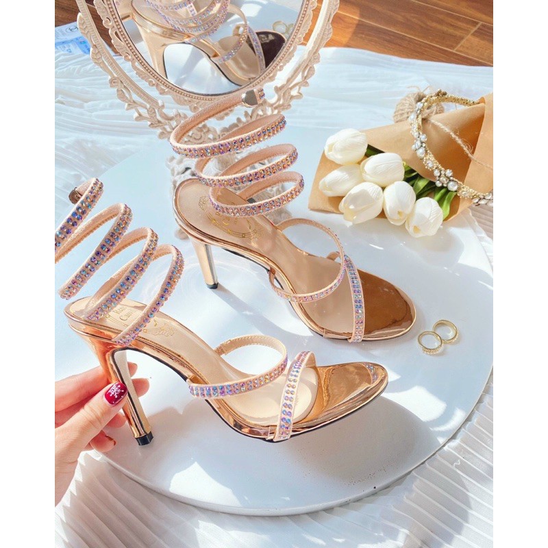 Sandal quai đá quấn cổ chân