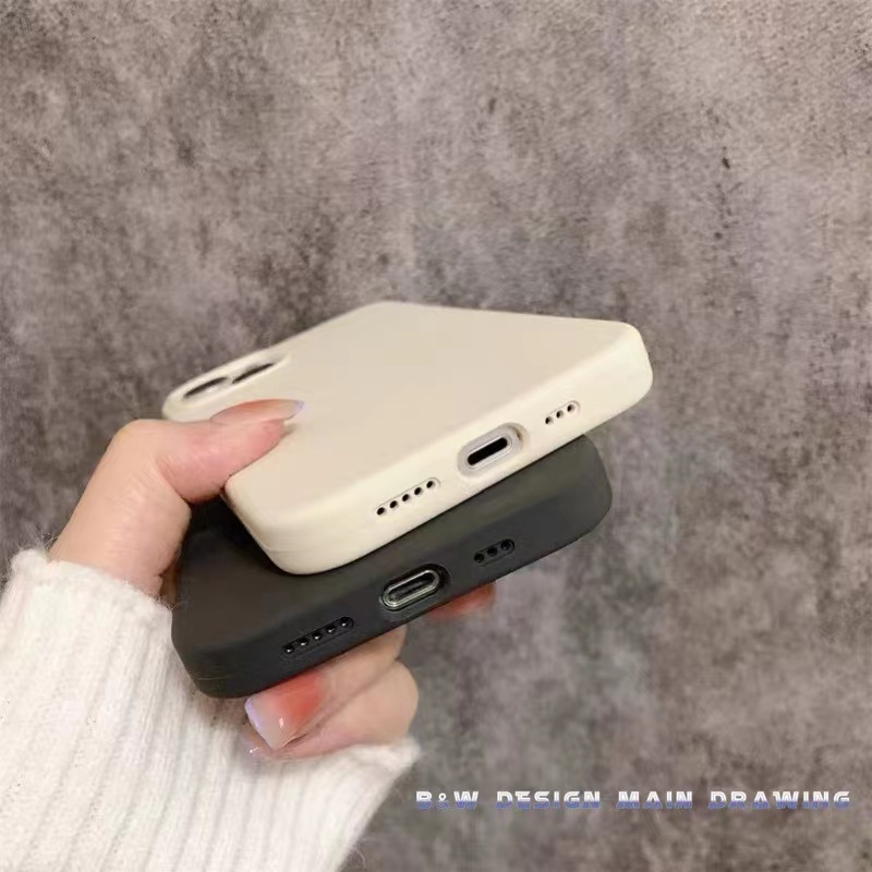 Ốp Điện Thoại Silicon Mềm Màu Đen Chống Trượt Cho iPhone 14 13 12 11 Pro MAX IX XS MAX XR SE2 iPhone 6 6s 7 8 Plus