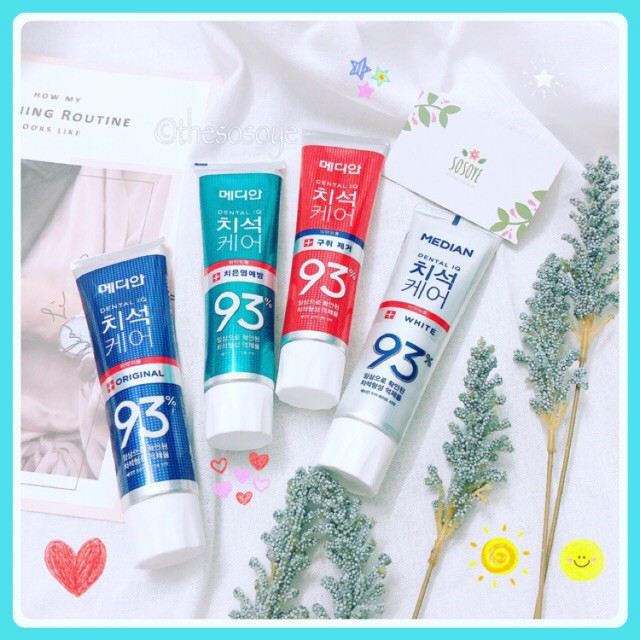 Kem Đánh Răng Chính Hãng Median Dental IQ 93% Hàn Quốc 120gr