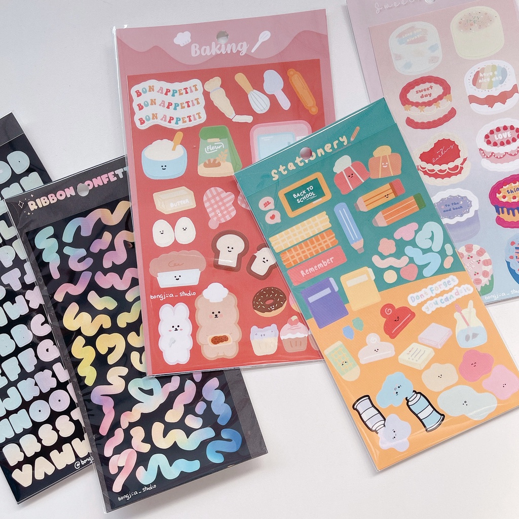 Sticker trang trí confetti Bongjua Studio