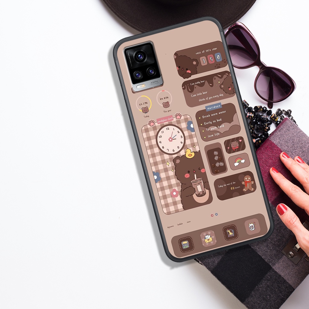 ỐP LƯNG VIVO V15 - V19 - V20 - V23 5G - V23E , IN HÌNH GẤU NÂU CHOCOLATE ĐÁNG YÊU.