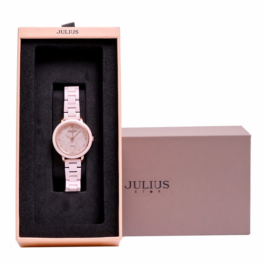 Đồng Hồ Nữ JS-062 Julius Star Đá Ceramic Mặt Saphia