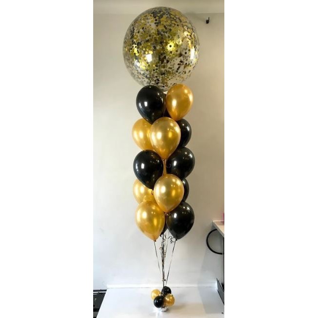Set bóng bay 100 quả trang trí sinh nhật Milkshop A88 30cm màu đen vàng GIÁ SỈ