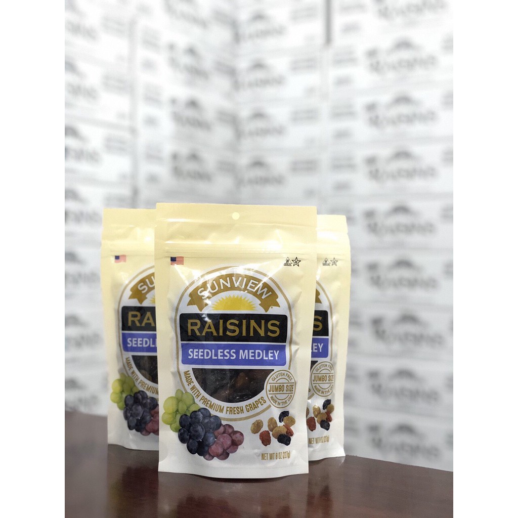 Nho Khô Mỹ Không Hạt Sunview Raisins (Nho Vàng)