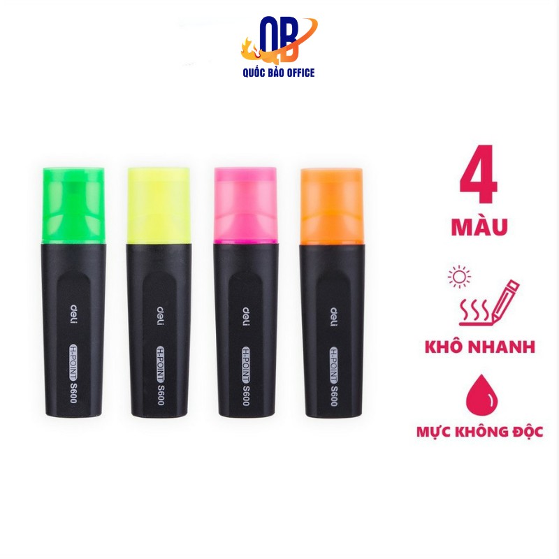 Bút nhớ dòng Deli - Bút dấu dòng - Bút highlight - 1 chiếc - S600