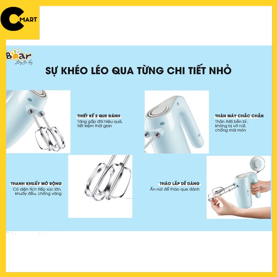 Máy Đánh Trứng Trộn Bột Cầm Tay Bear DDQ-B02P5 [CMART.COM.VN]