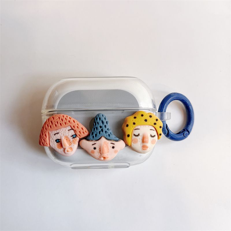 Vỏ Bảo Vệ Hộp Sạc Tai Nghe Lenovo LP40 Pro Trong Suốt Họa Tiết Hoạt Hình Winnie The Pooh &amp; Candy Girl Dễ Thương