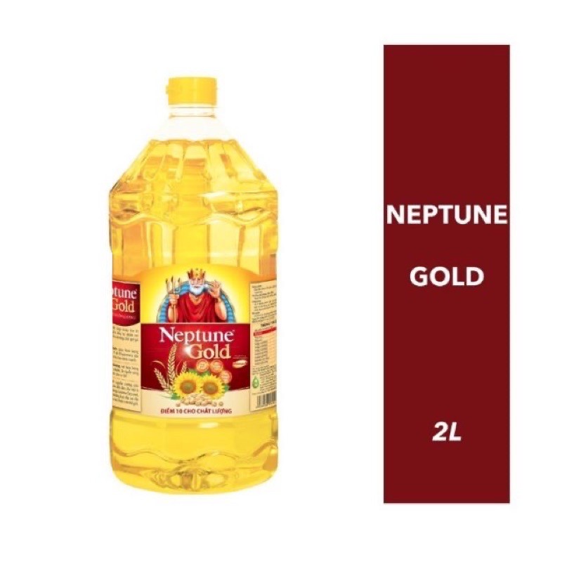 dầu ăn Neptune gold 2lít tặng kèm 4 túi nhỏ