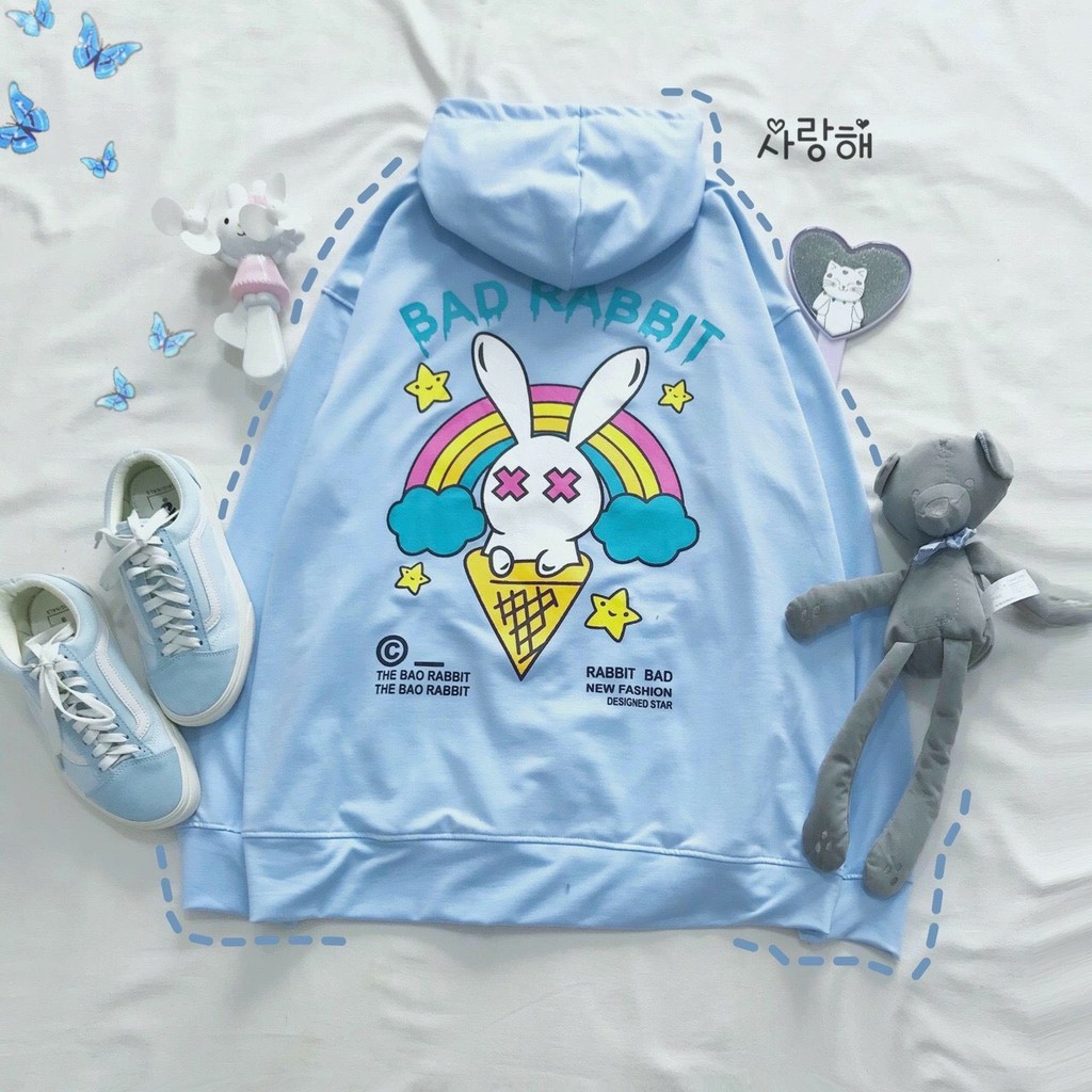 Áo khoác unisex form rộng nỉ BadRabit nam nữ ulzzang WIND | BigBuy360 - bigbuy360.vn