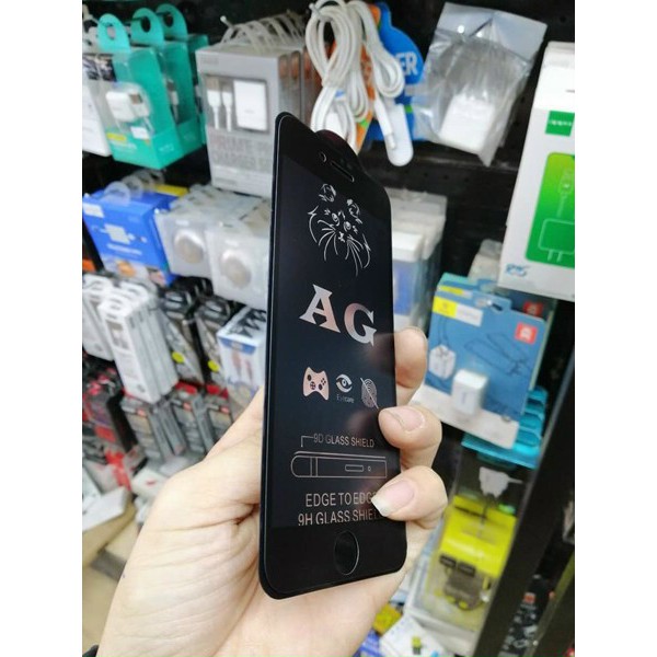 Kính Cường Lực Full Màn Hình Chống Vân Tay Cho iPhone 6 Đến iPhone 12 Pro Max, Miếng Dán iPhone Chống Vân Tay