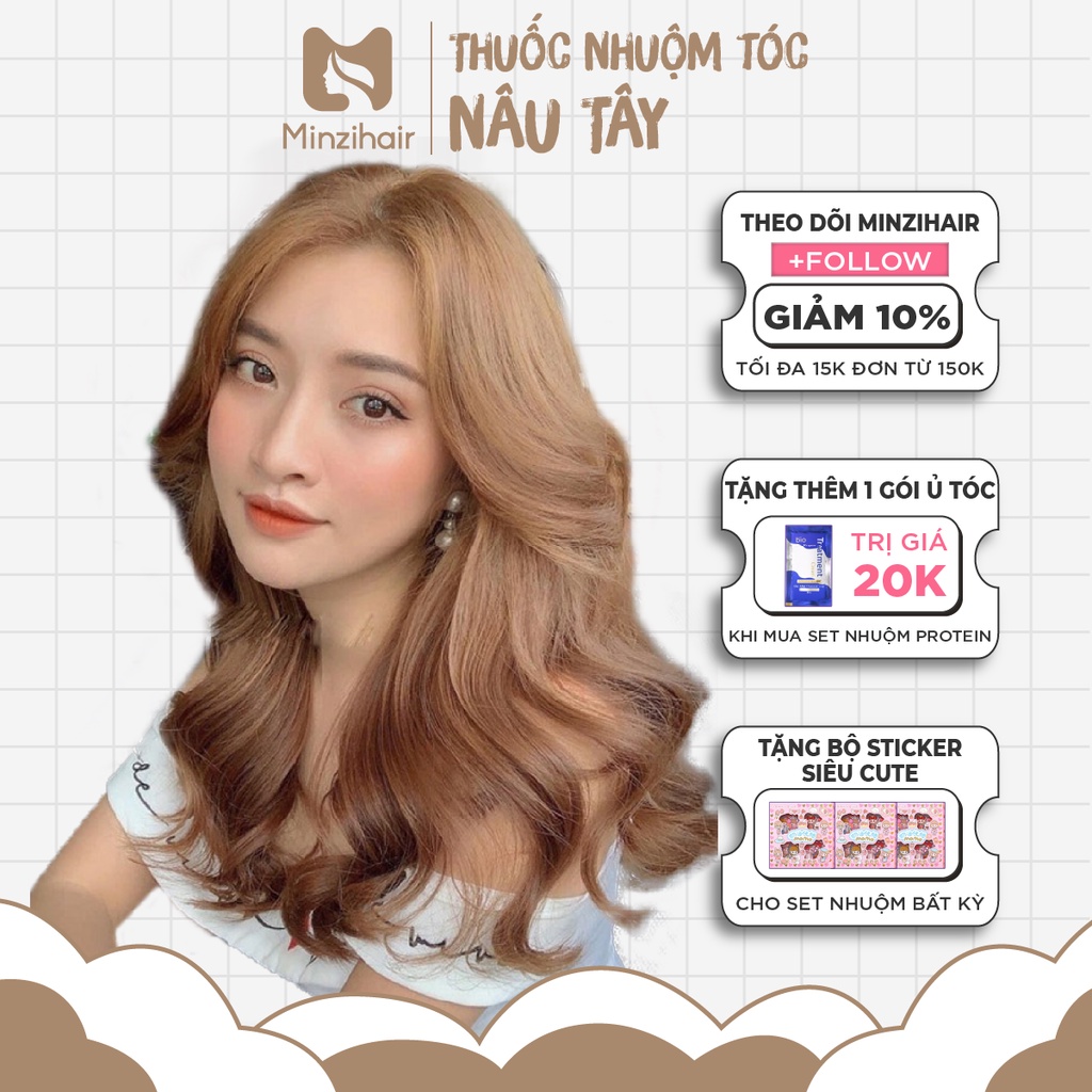 Thuốc Nhuộm Tóc Nâu Tây - Minzihair