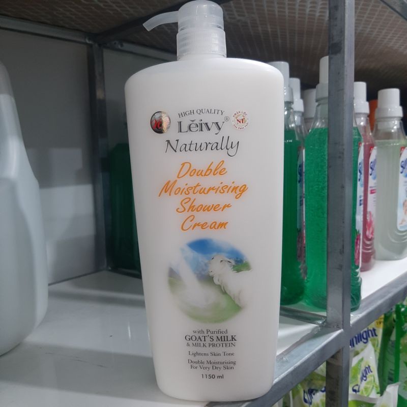 Kem Tắm Leivy Sữa Dê Và Protein Dưỡng Ẩm Gấp Đôi Naturally 1150ml (vàng)