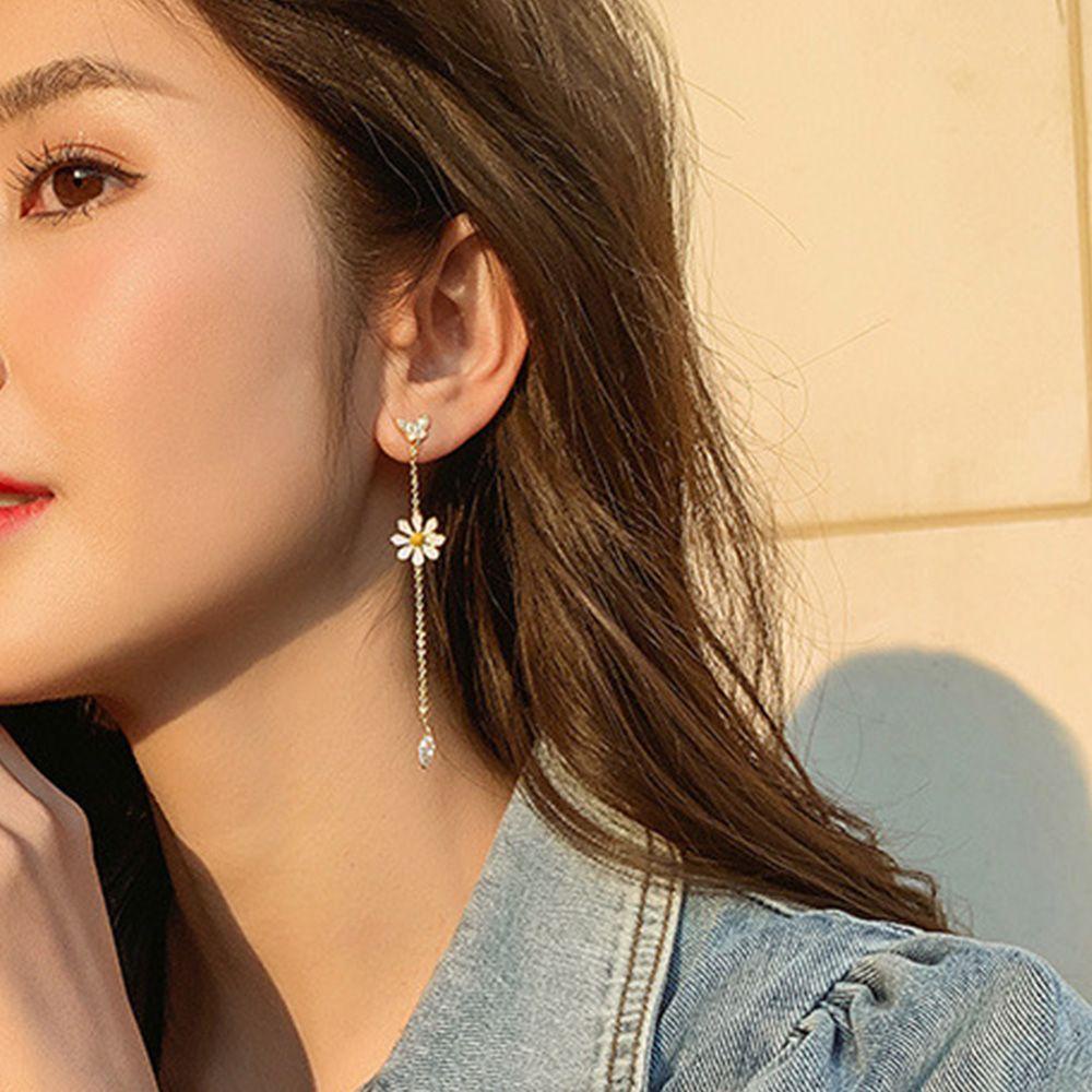 Espo S925|Bông Tai Hình Kim Băng Đơn Giản Dễ Thương Dành Cho Nữ