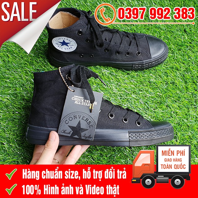 [SALE SỐC] Giày Thể Thao CV Classic Đen Full Cổ Cao Khuyến Mãi | BigBuy360 - bigbuy360.vn