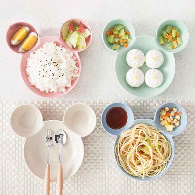 Bộ Tô Muỗng Nĩa Đũa Hình Chuột Mickey Dễ Thương Cho Bé