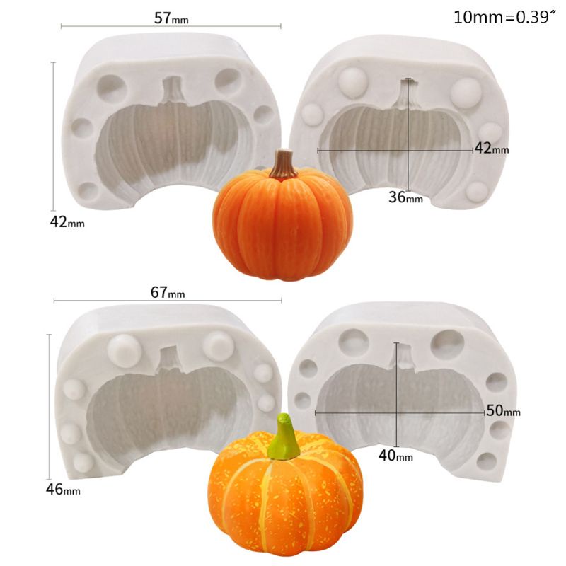 be> 3D Halloween Pumpkin Silicone Fondant Mold Cake Chocolate Sugarcraft Decorating DIY Baking Mould