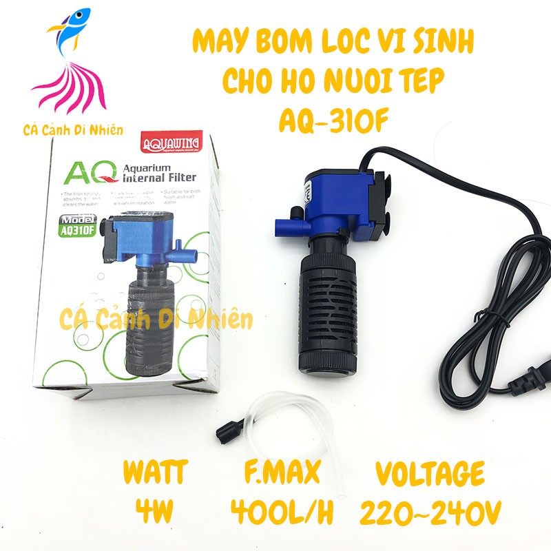 Máy bơm lọc nước vi sinh 4W cho hồ nuôi tép thủy sinh AQ 310F