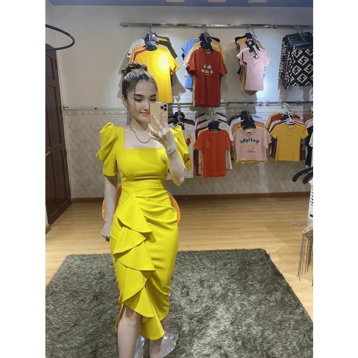 (Mẫu Mới) Đầm UMi Bèo Dáng Ôm Diện Đi Đâu Đều Đẹp UP hhp