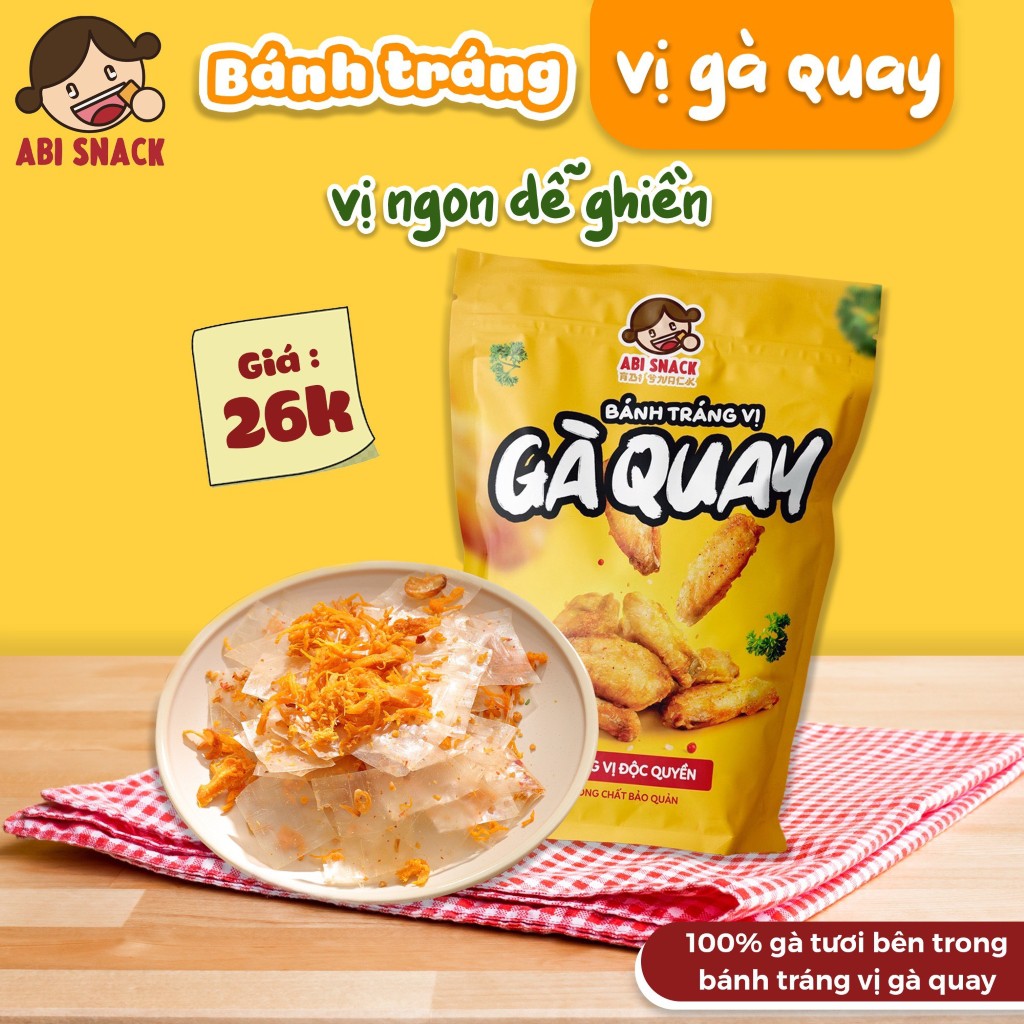 Bánh Tráng Vị Gà Quay 80g - ABI SNACK - MV 8938535248142