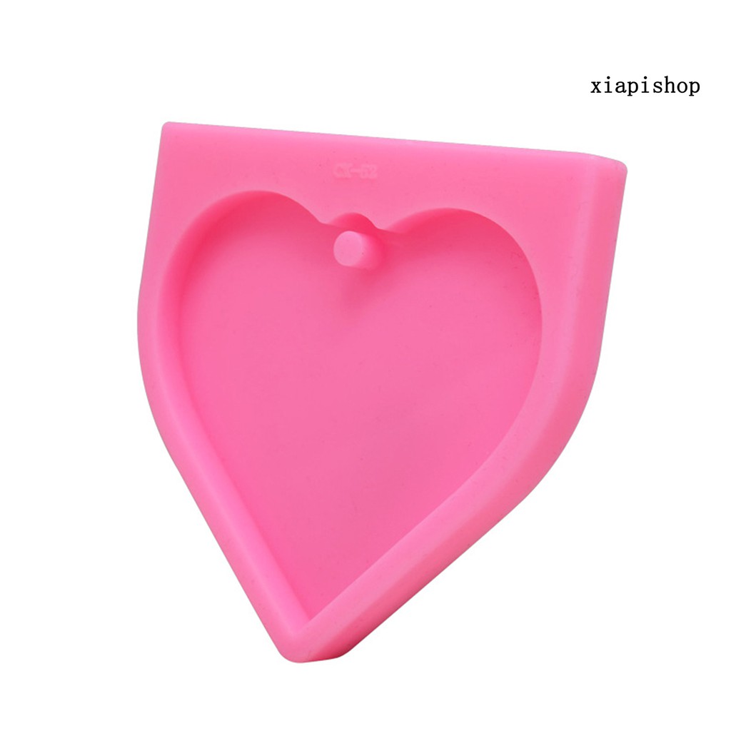 Khuôn làm Fondant/bánh hình móc chìa khóa trái tim kích cỡ lớn bằng chất liệu silicone