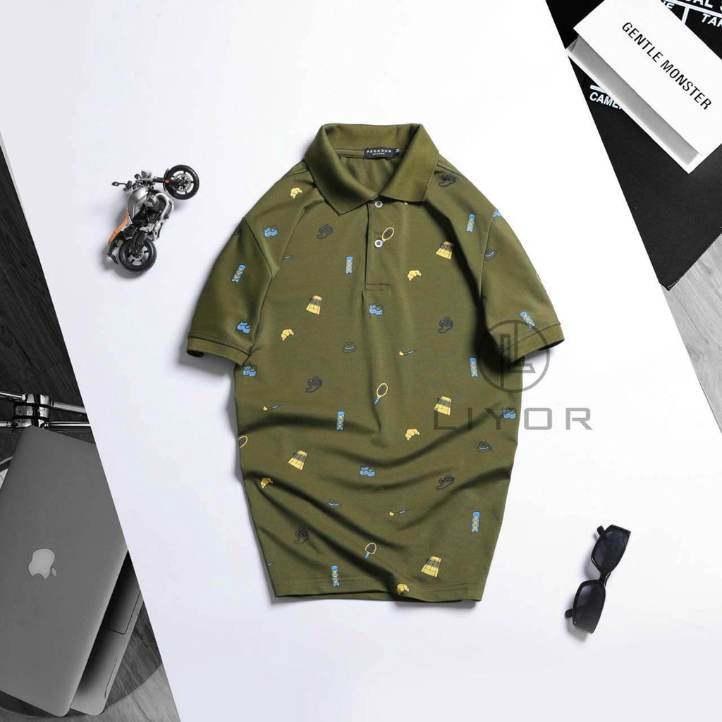 Áo phông nam có cổ, áo polo basic Liyorstore in họa tiết đẹp - ACB4082