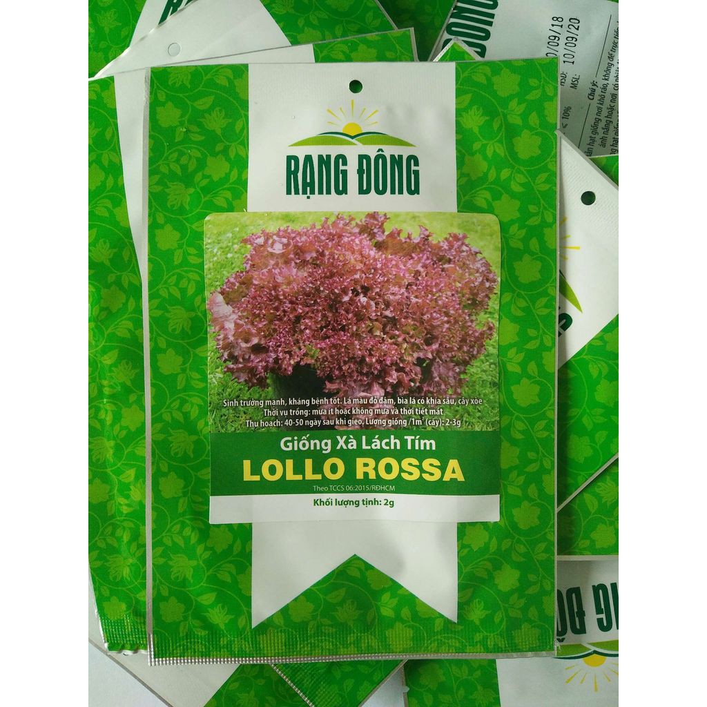 2 Gram Hạt Giống Xà Lách Lollo Rossa Tím