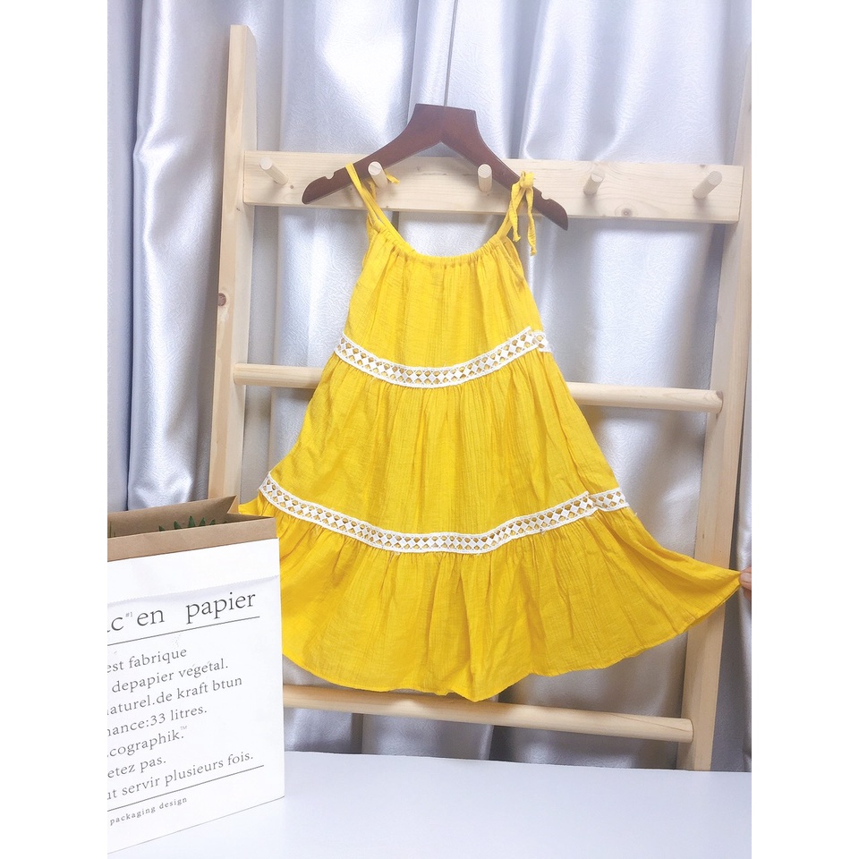 Váy Đầm Bé Gái Hml (1- 10 TUỔI), Váy Cho Bé Gái Chất Đũi, Đầm Bé Gái Size Đại Mã A14