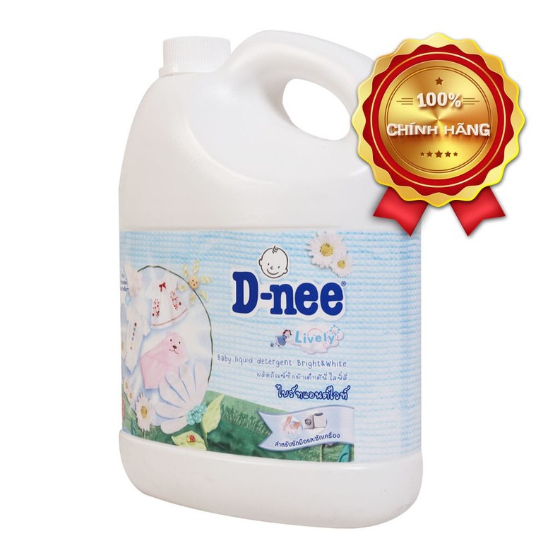 Nước Giặt Quần Áo Em Bé Dnee 3000ml Xanh/Tím/Hồng/Trắng/Xanh Lá