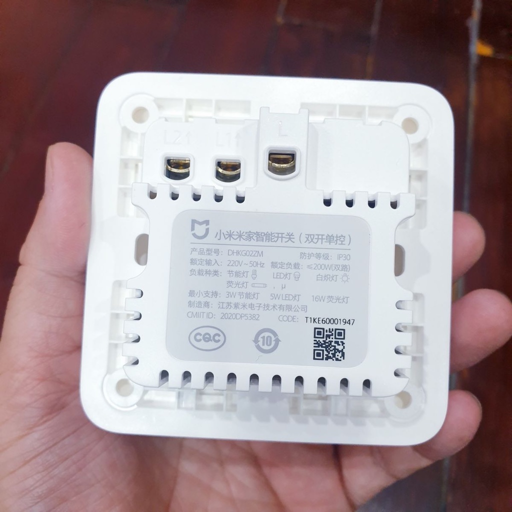Công tắc âm tường thông minh Xiaomi Mijia Phím đơn/ Phím đôi/ Ba Phím (hỗ trợ Bluetooth Mesh, chỉ đấu dây lửa L