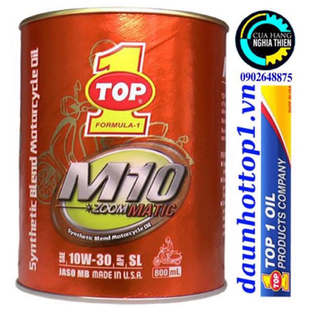 Nhớt TOP 1 M10 Action Matic 10W-30 MB 0.8Lít XE GA