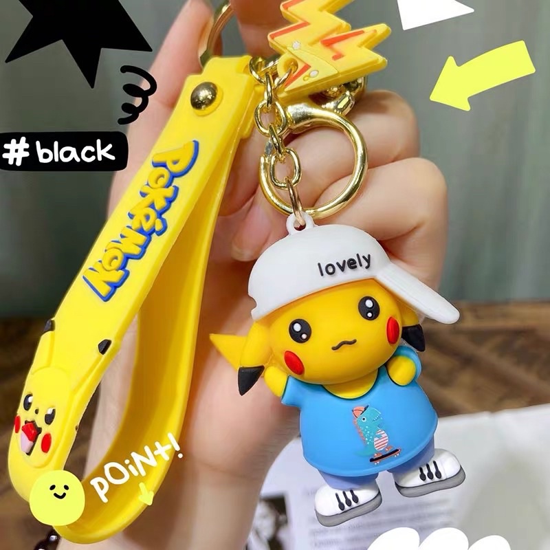 [ Loại 1] Móc khoá Pikachu dùng treo Balo , túi xách móc khóa rất dễ thương