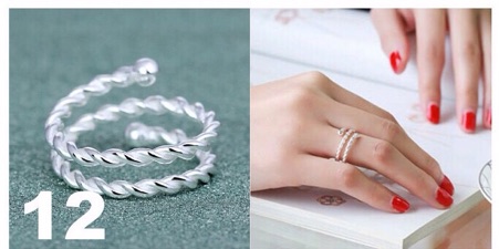 NHẪN mạ bạc đính đá lấp lánh