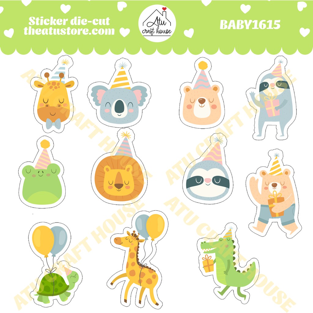 BABY Sticker die-cut - Sticker cắt rời - Nguyên vật liệu làm Scrapbook Handmade