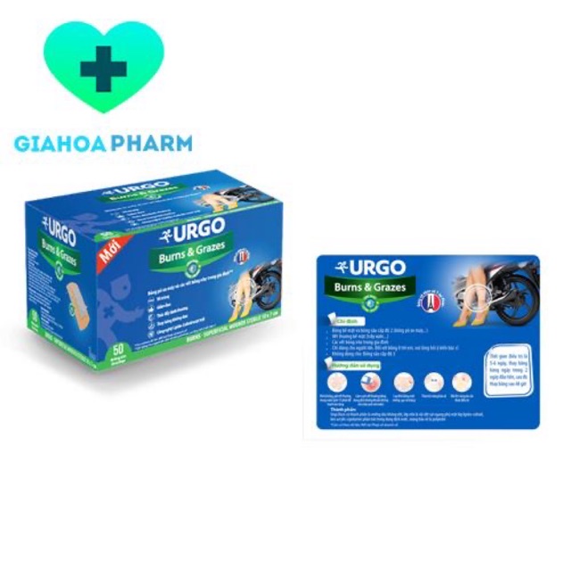 Miếng dán bỏng, vết thương Urgo Burns & Grazes