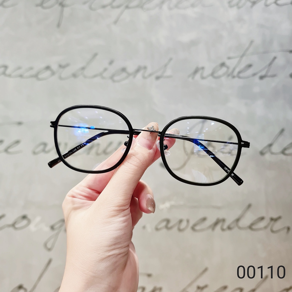 Gọng kính tròn nam nữ LILYEYEWEAR chất liệu kim loại chắc chắn thanh nhẹ kiểu dáng thời trang dễ đeo 00110