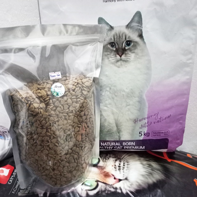 Hạt Natural Born cho mèo túi 1kg (Born tím)