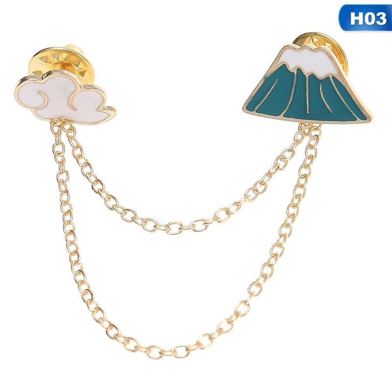 Trâm cài áo phối dây xích nhiều kiểu dáng dễ thương