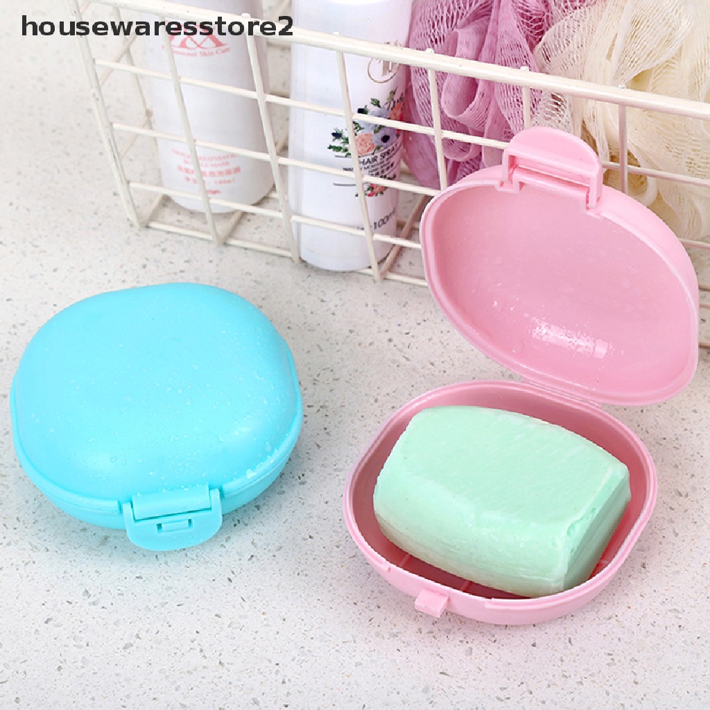 Set 2 Hộp Đựng Xà Phòng Chống Thấm Nước Kèm Giá Đỡ Tiện Dụng Khi Đi Du Lịch