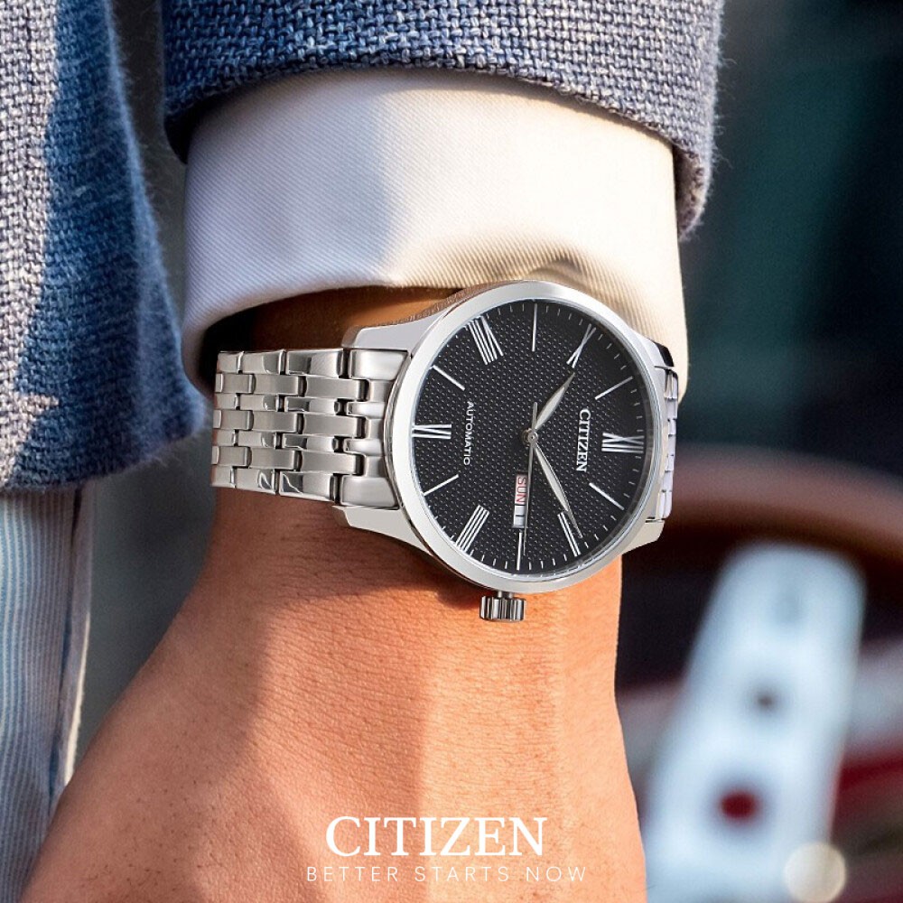 Đồng Hồ Nam Citizen Dây Thép Không Gỉ NH8350-59E - Mặt Đen