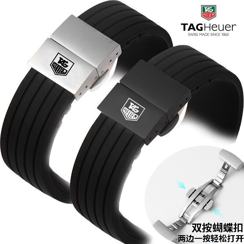 TAG HEUER 7-11✈Dây Đeo Cao Su 16Mm Và 24Mm Cho Đồng Hồ Monaco F1