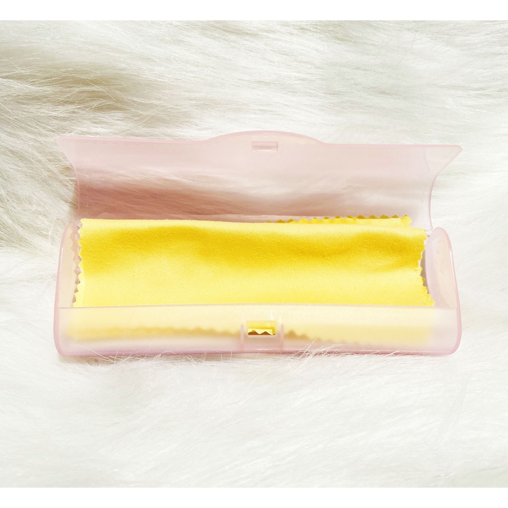 [TẶNG KÈM KHĂN LAU] Hộp đựng kính nhựa dẻo trong suốt siêu bền Elmee | BigBuy360 - bigbuy360.vn