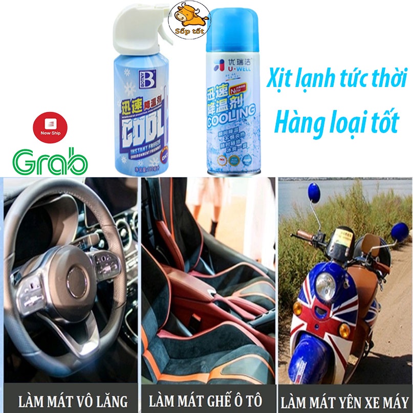 Bình xịt lạnh mùa hè, xịt mát cơ thể, làm mát yên xe, ghế ngồi ô tô an toàn GD238 GD239