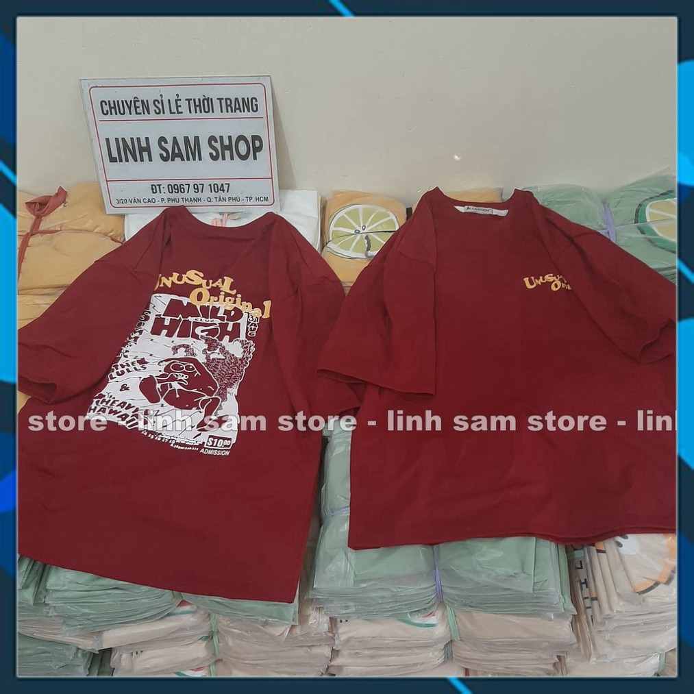 Áo thun tay lỡ freesize phông form rộng Unisex, mặc lớp, nhóm, cặp in chữ màu đỏ đô | BigBuy360 - bigbuy360.vn