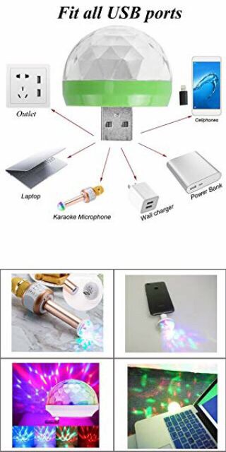 Đèn led usb nháy theo nhạc có chân cắm android iphone type-c micro samsung..